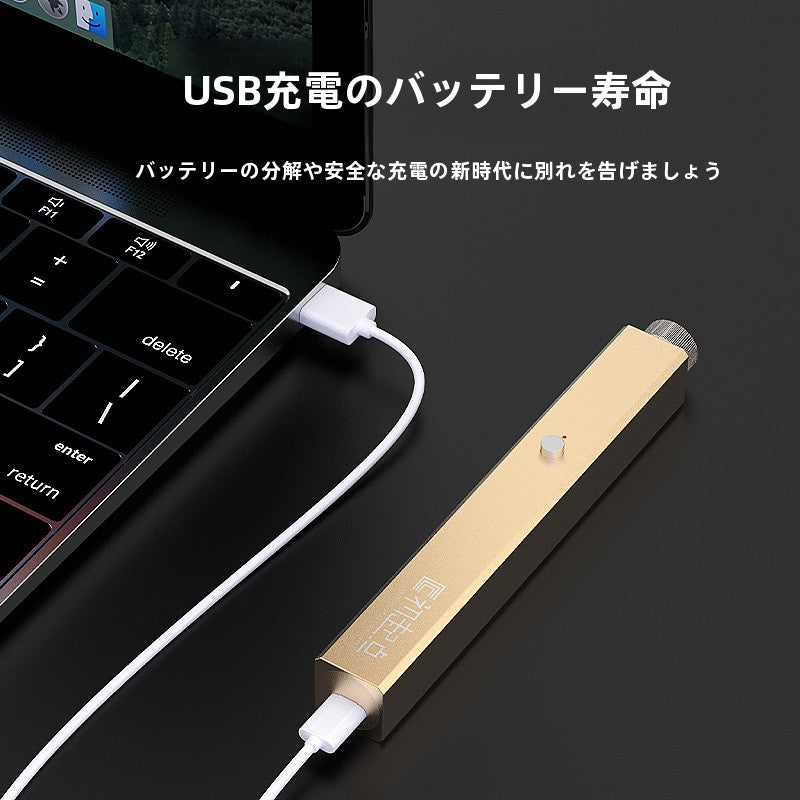 Square blue laser pen USB charging sales building pen sand plate explanation career consultant teaching education demo pen